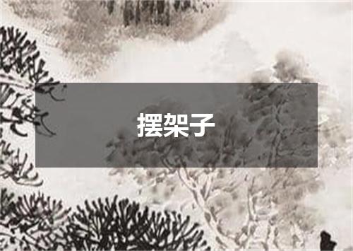 摆架子