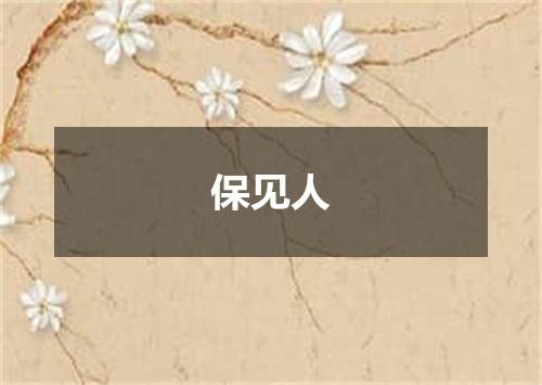 保见人