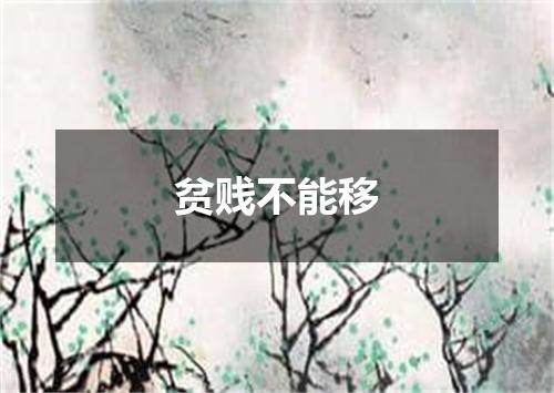 贫贱不能移