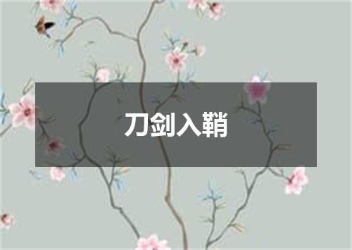 刀剑入鞘