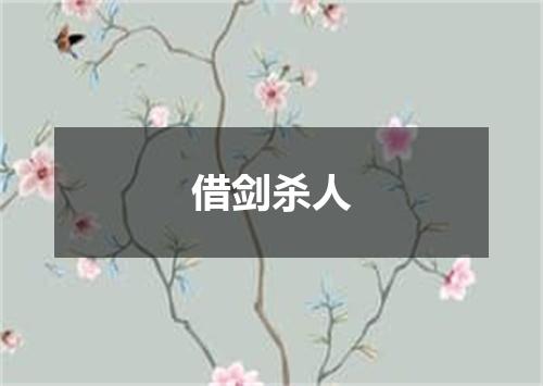 借剑杀人