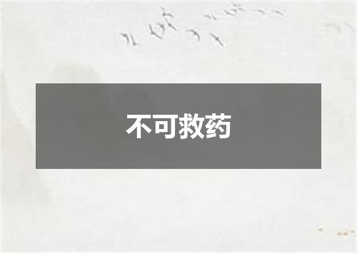 不可救药