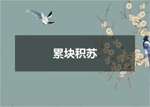 累块积苏