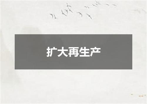 扩大再生产
