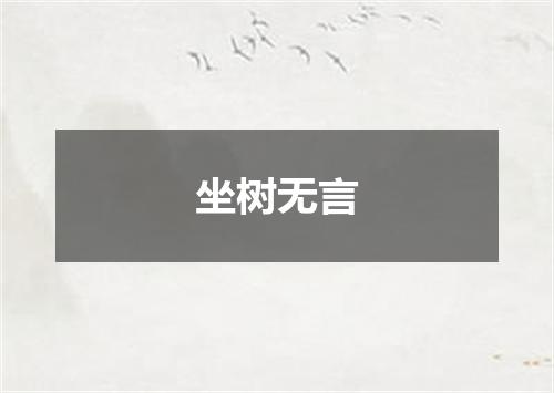 坐树无言