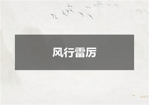 风行雷厉