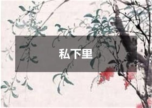 私下里