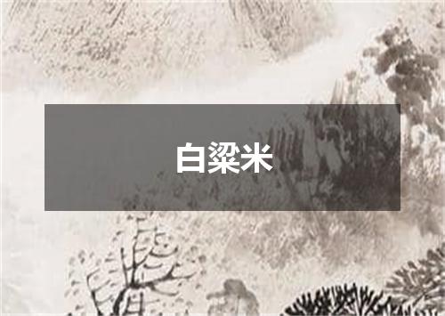 白粱米