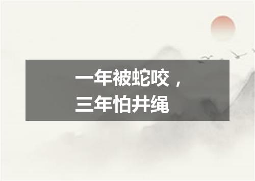 一年被蛇咬，三年怕井绳
