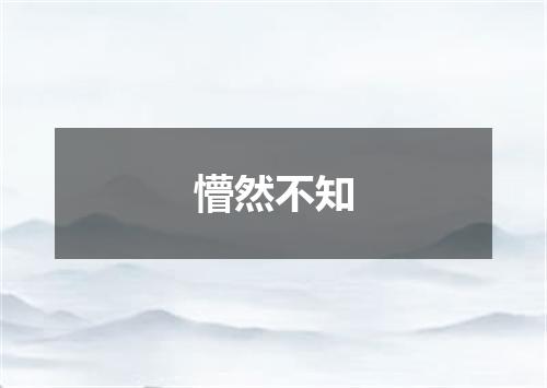 懵然不知