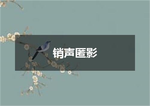 销声匿影