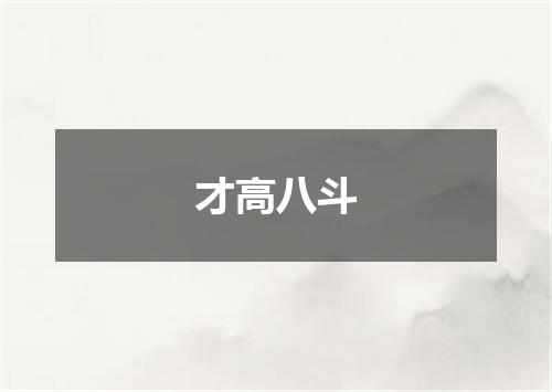 才高八斗