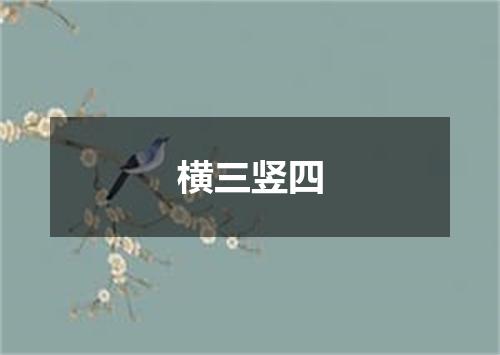 横三竖四