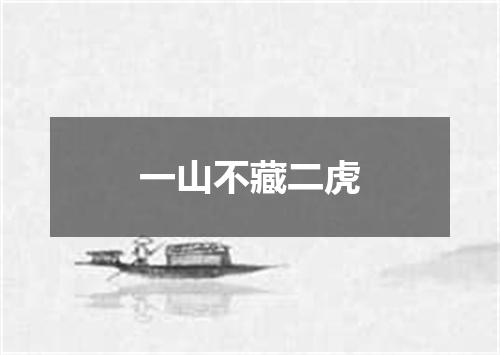 一山不藏二虎