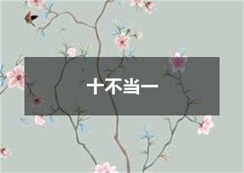 十不当一