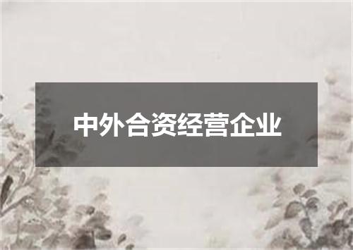 中外合资经营企业
