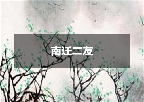 南迁二友