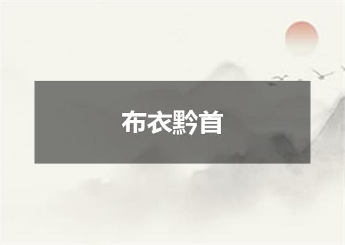 布衣黔首