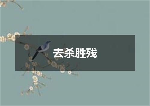 去杀胜残