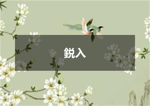 鋭入