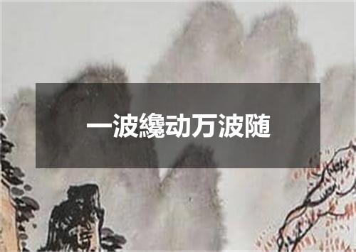一波纔动万波随