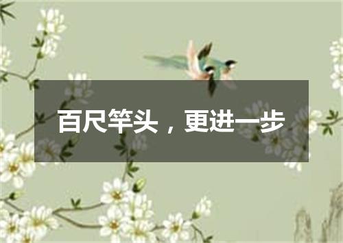 百尺竿头，更进一步