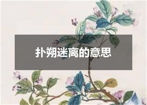 扑朔迷离的意思