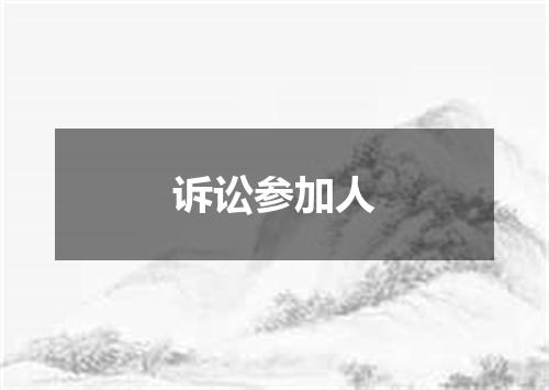 诉讼参加人