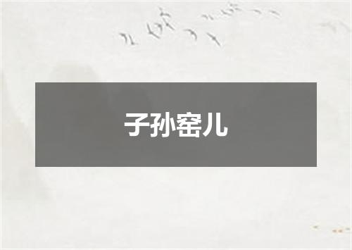 子孙窑儿