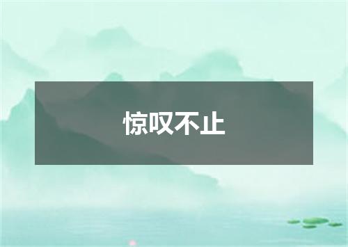 惊叹不止