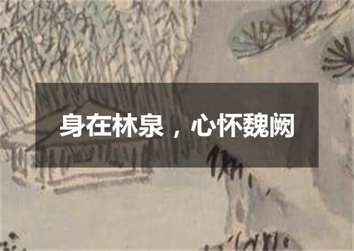 身在林泉，心怀魏阙