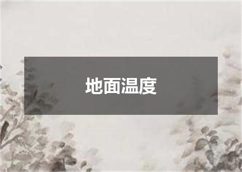 地面温度