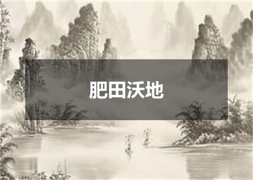肥田沃地