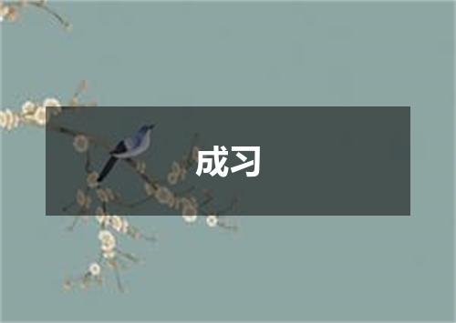 成习