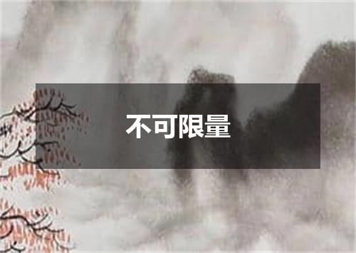 不可限量