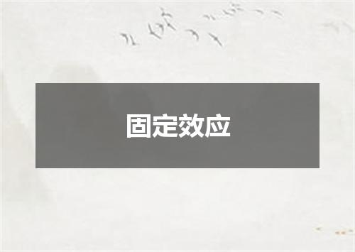 固定效应