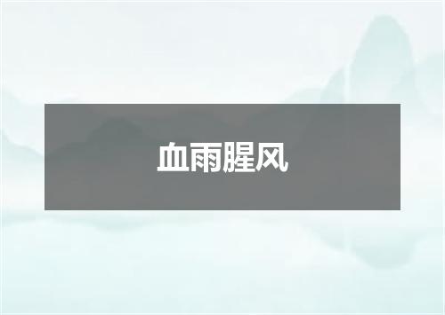 血雨腥风