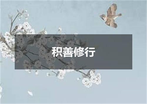 积善修行