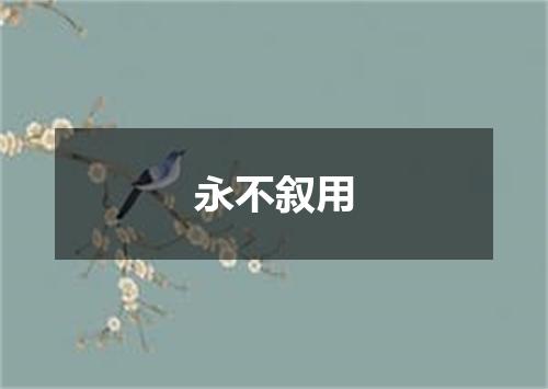永不叙用