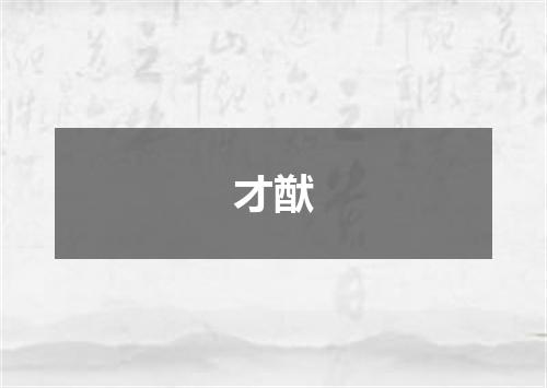 才猷