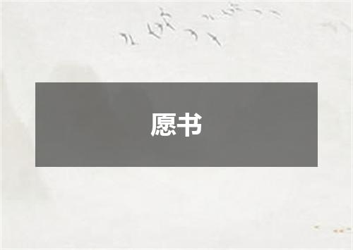 愿书