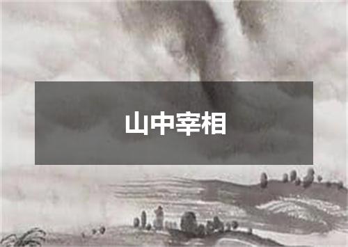 山中宰相