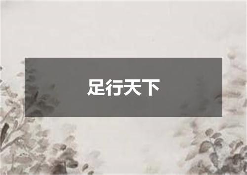 足行天下