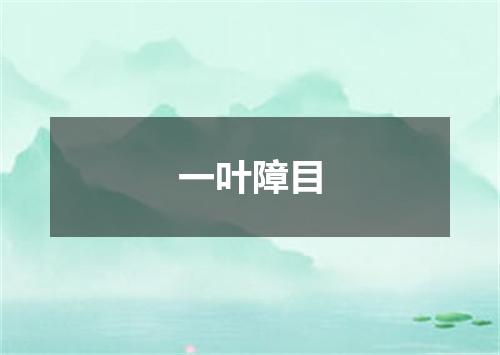 一叶障目