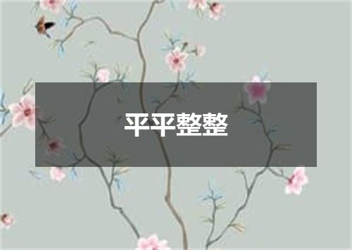 平平整整