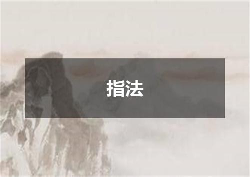 指法