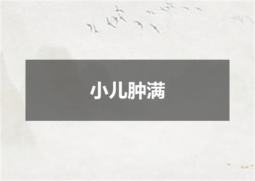 小儿肿满