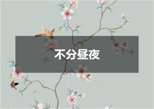不分昼夜