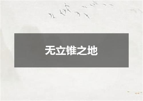 无立锥之地