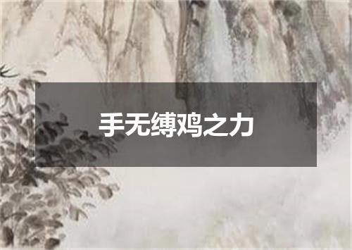 手无缚鸡之力